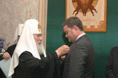 Орденом преподобного Сергия Радонежского награждается Левин Кирилл Юрьевич - заместитель председателя правления АБ «Газпромбанк»