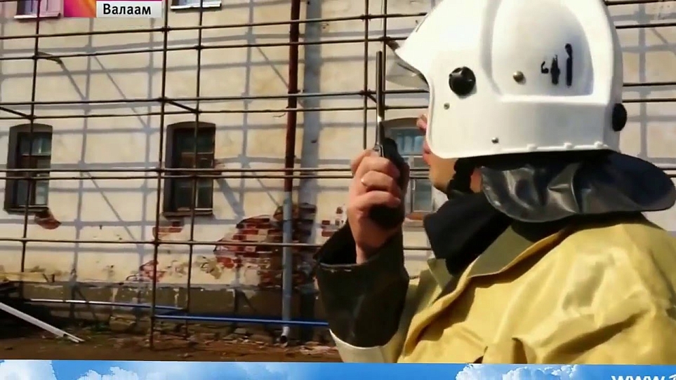 Пожар в Зимней гостинице на Валааме.