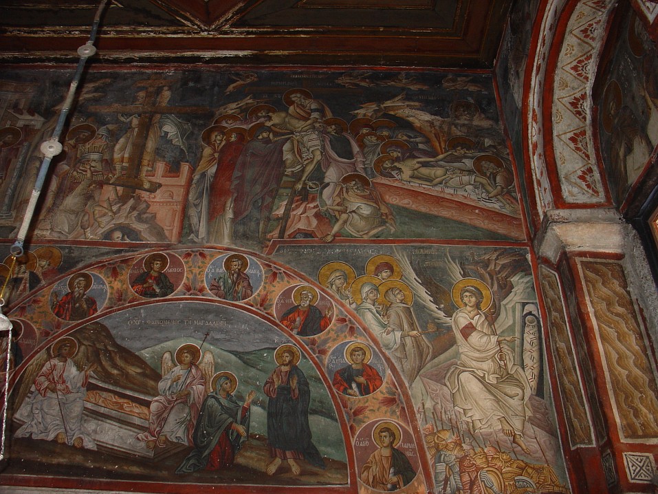 Афон. Монастырь Ватопед. Фрески кафоликона. Сюжеты Страстной седмицы.