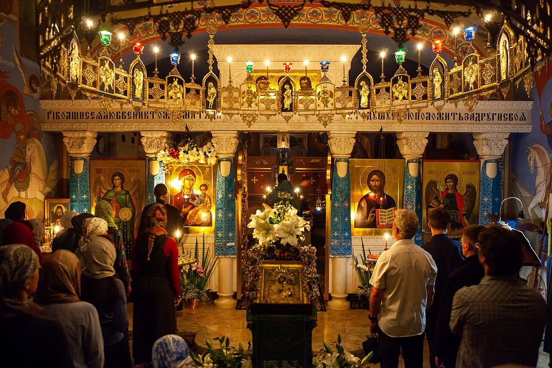 Ночное богослужение на Смоленском скиту