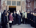 Визит Приснопоминаемого Патриарха Алексия II в Валаамскую обитель 1998 года. Паперть Кафедрального собора